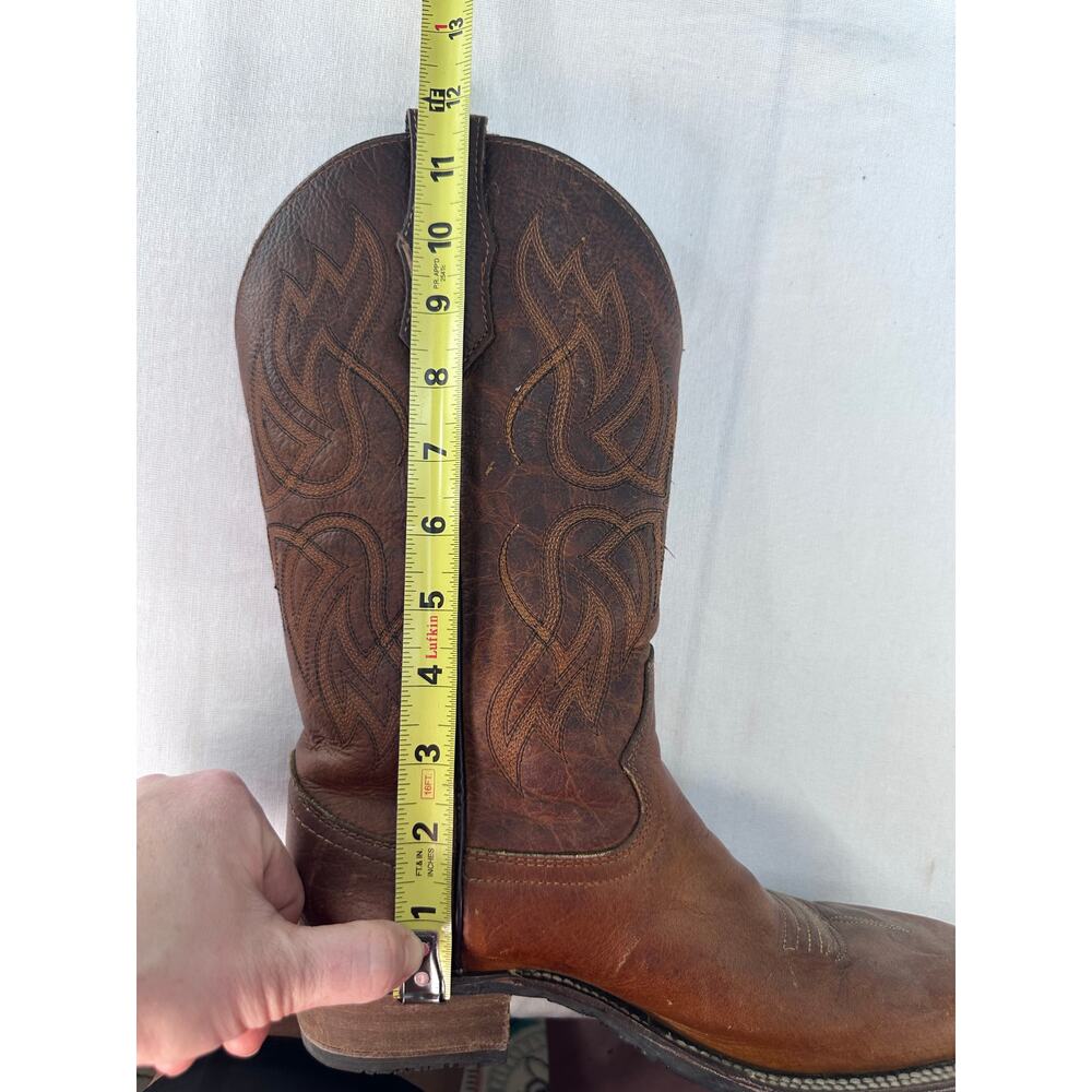 Circle G by Corral Women's sz 8.5 Embroidered Western Broad Square Toe Boot Tan - Picture 15 of 16